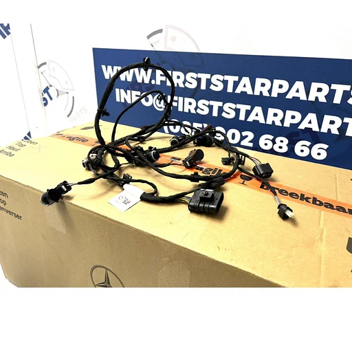 MERCEDES PDC KABEL + SENSOREN W176 W177 W246 W247 W204 W205 W206 W212 W213 W214 W218 W257 W156 H247 X247 W253 W254 W166 W167 W222 W223 W447 W906 W907 W463 W190 A B C CLA CLS E GLA GLB GLC GLE G GT Klasse 2007-2025 KABELBOOM VOORBUMPER origineel 45 63