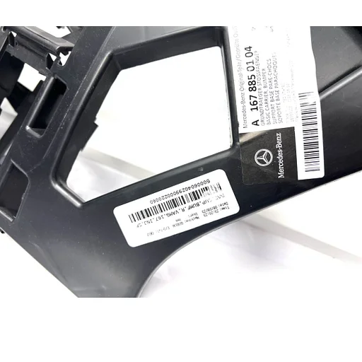 A1678850104 W167 GLE63 AMG BUMPER GELEIDER HOEK V167 C167 GLE 63 VOORBUMPER HOEK STEUN GLE63s origineel Mercedes 2020-2024 PLASTIC + RADAR HOUDER A 167 885 01 04
