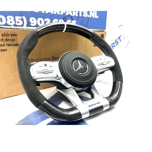 2022 AMG CARBON STUUR + AIRBAG ALCANTARA A45 CLA45 C63 E63 GLC63 GLE63 GT63 G63 W177 W118 W205 W213 W253 W223 W468 W257 ORIGINEEL CARBON ART EDITION Mercedes 2018-2023