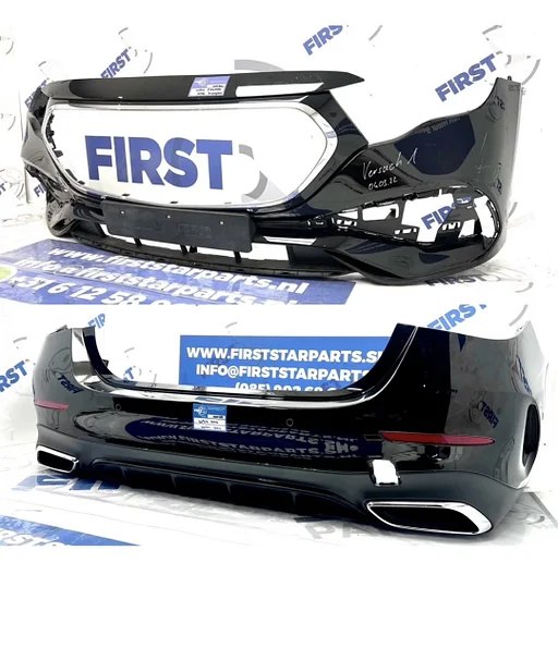 W214 AMG BUMPERS PAKKET ZWART 2024 E KLASSE Voorbumper + Achterbumper SET AMG PACKAGE Mercedes 2013-2026 zwart E43 E53 AMG origineel Mercedes AMG PACKAGE