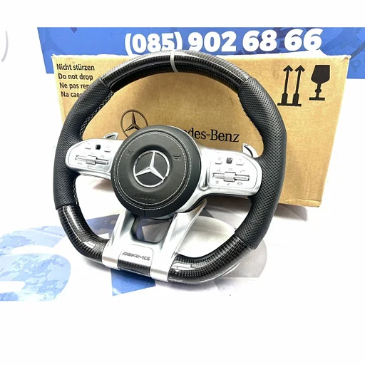 2023 AMG CARBON STUUR + AIRBAG A45 CLA45 C63 E63 GLC63 GLE63 GT63 G63 W177 W118 W205 W213 W253 W223 W468 W257 ORIGINEEL CARBON ART EDITION Mercedes 2018-2023