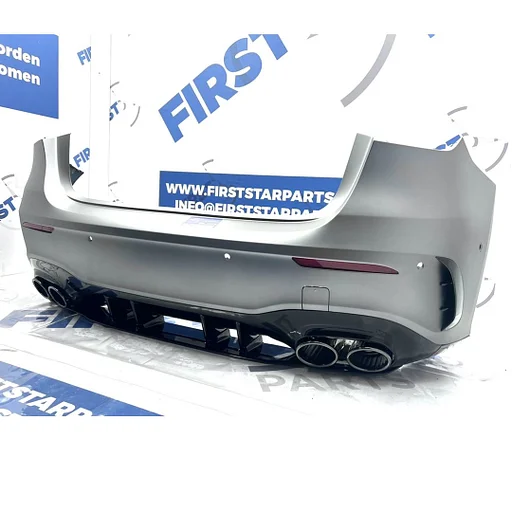 W177 A45 ACHTERBUMPER A KLASSE 2023 A45S AMG ZWART GRIJS WIT AERO PERFORMANCE PAKKET Origineel Mercedes A45S