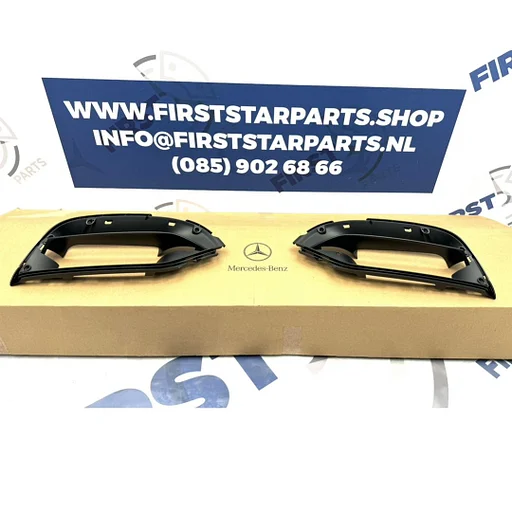 A2058858004 A2058858104 FACELIFT C63 AMG BUMPER ROOSTER C63s LINKS+RECHTS SET W205 S205 A205 C205 C63s VOORBUMPER GRILLE origineel Mercedes 2018-2022 PLASTIC ROOSTERS