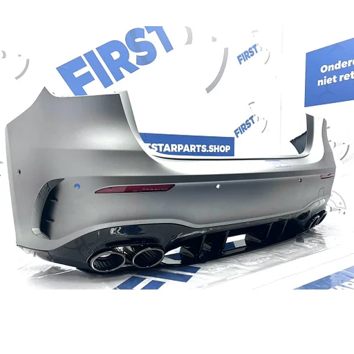 W177 A45 ACHTERBUMPER A KLASSE 2023 A45S AMG ZWART GRIJS WIT AERO PERFORMANCE PAKKET Origineel Mercedes A45S