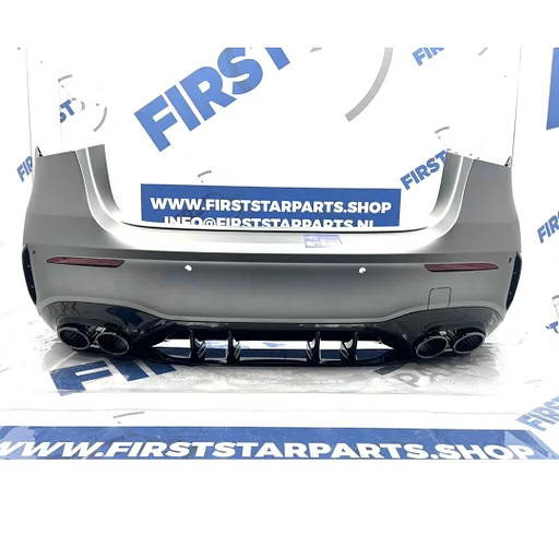 W177 A45 ACHTERBUMPER A KLASSE 2023 A45S AMG ZWART GRIJS WIT AERO PERFORMANCE PAKKET Origineel Mercedes A45S