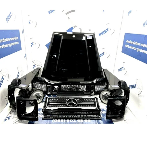 W463 G KLASSE FRONT G63 AMG VOORKOP Mercedes 463 2016 G55 G63 G65 AMG VORBAU ORIGINEEL FRONT TEILE AMG GELANDWAGEN 5.5 6.3 6.5 ZWART