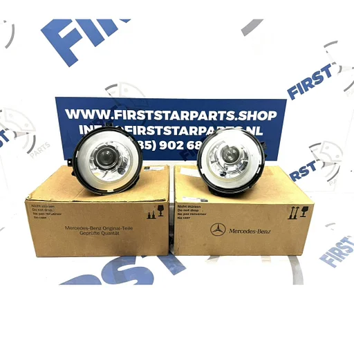 W463 G KLASSE BI XENON KOPLAMP SET Mercedes 2006-2019 A4638200759 + A4638200859 GWAGON LINKS + RECHTS KOPLAMPEN COMPLEET INCL MODULES 463 GKLASSE G55 G63 AMG SCHEINWERFER