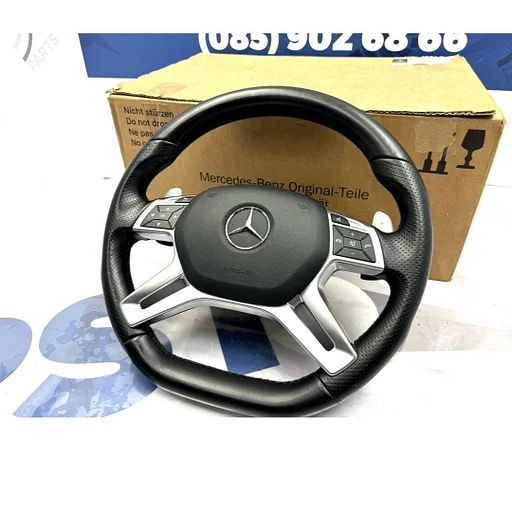 G63 GLE63 GLS63 AMG STUUR + AIRBAG Mercedes W463 W166 C292 X166 G GLE GLS V KLASSE 2013-2020 A1664609003 / A1668600002 X166 W447 W166 W463 C292 ZWART Maybach zwarte stik ORIGINEEL MERCEDES A 166 460 90 03