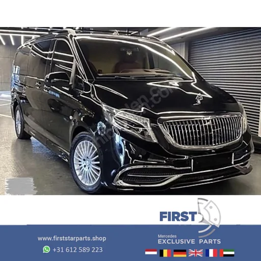 W447 V KLASSE MAYBACH PAKKET COMPLEET ZWART GRIJS WIT PDC BUMPERS + MOTORKAP voor Mercedes 2014-2025 MAYBACH UMBAU STOSSTANGE VORNE + HINTERN + MOTORHAUBE VAUKLASSE / VITO VKLASSE