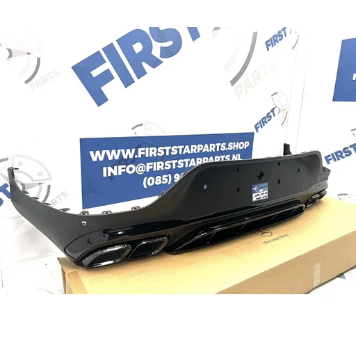 W253 C253 GLC63 AMG DIFFUSER voor Mercedes GLC Klasse AMG GLC63s COUPÉ FACELIFT 2016-2021 ACHTERSPOILER + UITLAAT SIERSTUKKEN L/R 63 PERFORMANCE AMG