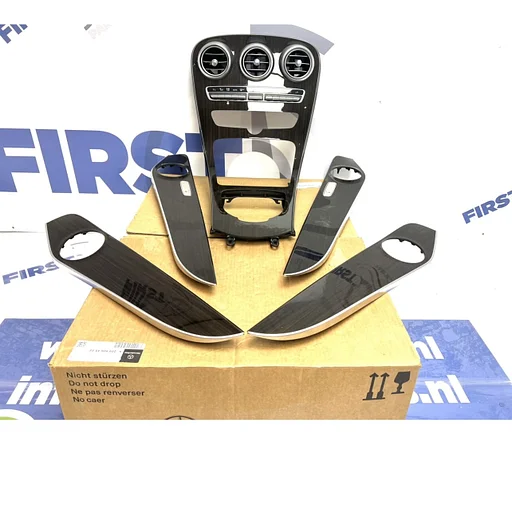 W205 wortel hout middenconsole Mercedes C Klasse 2014-2020 + deurlijsten