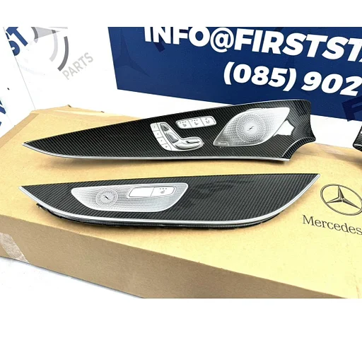 W257 C257 CLS KLASSE CARBON DEUR LIJSTEN SET INTERIEUR LRVA PORTIER LIJST SET Mercedes CLS AMG 43 53 2018-2025 W257 DEUR PANEEL LINKS RECHTS VOOR ACHTER COMPLEET X290 GT AMG