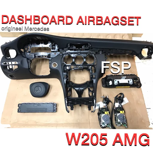 W205 C205 C43 AMG dashboard airbag set Mercedes C Klasse 2014-2019 leer