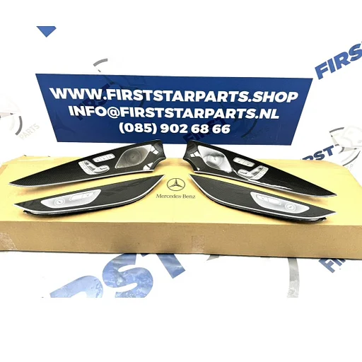 W257 C257 CLS KLASSE CARBON DEUR LIJSTEN SET INTERIEUR LRVA PORTIER LIJST SET Mercedes CLS AMG 43 53 2018-2025 W257 DEUR PANEEL LINKS RECHTS VOOR ACHTER COMPLEET X290 GT AMG