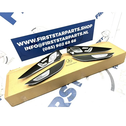 W257 C257 CLS KLASSE CARBON DEUR LIJSTEN SET INTERIEUR LRVA PORTIER LIJST SET Mercedes CLS AMG 43 53 2018-2025 W257 DEUR PANEEL LINKS RECHTS VOOR ACHTER COMPLEET X290 GT AMG