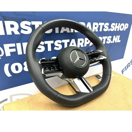 AMG STUUR 2024 W177 W118 W247 W206 W214 W254 V167 W223 W464 W257 35 53 AMG STUURWIEL A35 CLA35 GLA35 C43 E53 GLC43 GLE43 S500 ORIGINEEL Mercedes 2021-2025 C63S E63S GLC63S GLE63S S63S CLS63 RODE OF ZWARTE STIK