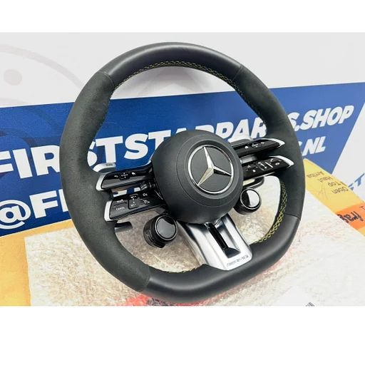 2025 AMG STUUR Mercedes C63 CLE63 E63 GLC63 GLE63 S63 AMG STUUR W206 W213 W253 W236 V167 W223 W464 W257 ORIGINEEL Mercedes 2021-2026 C63S E63S GLC63S GLE63S S63S CLE63 CLS63 E PERFORMANCE ALCANTARA A0994600909 K6