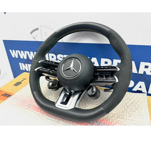 AMG STUUR C63 CLE63 E63 GLC63 GLE63 S63 AMG STUUR W206 W213 W253 W236 V167 W223 W464 W257 ORIGINEEL Mercedes 2021-2026 C63S E63S GLC63S GLE63S S63S CLE63 CLS63 E PERFORMANCE ALCANTARA A0994600909 K6