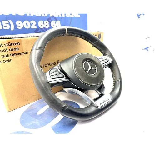 GLE63 AMG Stuur + Airbag GLE63 GLE63s LANE ASSIST W166 C292 HALF ALCANTARA Origineel Mercedes GLE Klasse 2015-2019