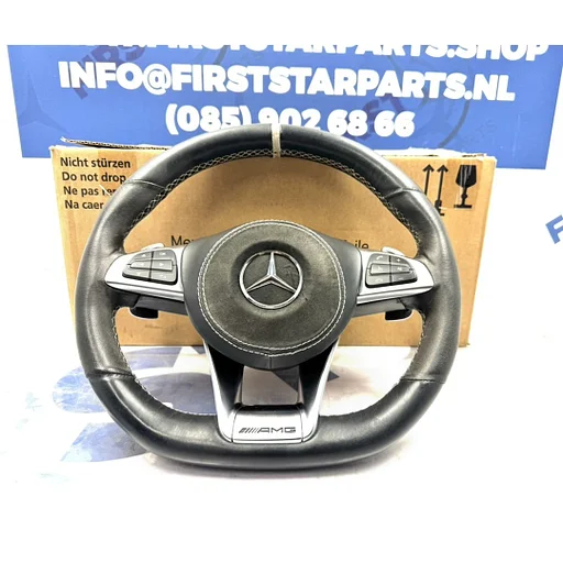 GLE63 AMG Stuur + Airbag GLE63 GLE63s LANE ASSIST W166 C292 HALF ALCANTARA Origineel Mercedes GLE Klasse 2015-2019