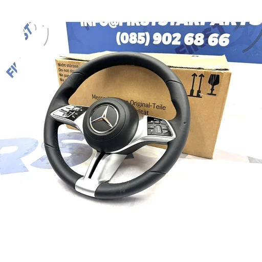 Mercedes STUUR A0004604519 W206 W254 W247 W177 W247 C178 C174 W447 W463 H247 X247 W167 W907 ORIGINEEL MERCEDES A B C CLA CLE CLS E G GLA GLC GLS S V KLASSE VITO SPRINTER ZWART ELEGANCE PACKAGE