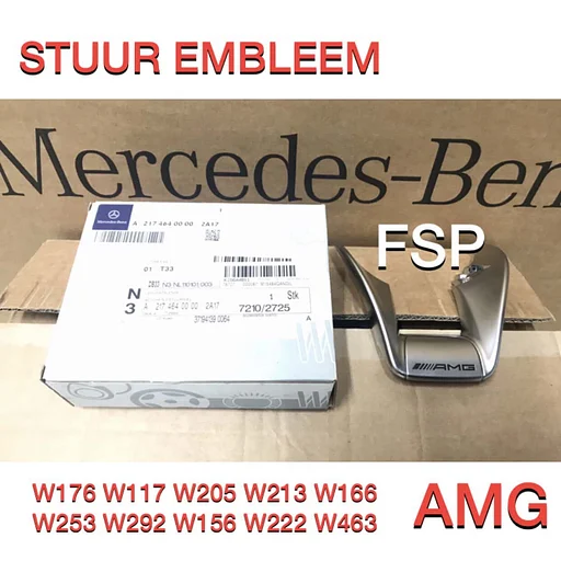AMG STUUR LOGO BADGE EMBLEEM Mercedes 43 63 AMG W176 W117 W205 W218 W213 W238 W156 W253 W166 W292 W463 W222 W217 AMG ORIGINEEL