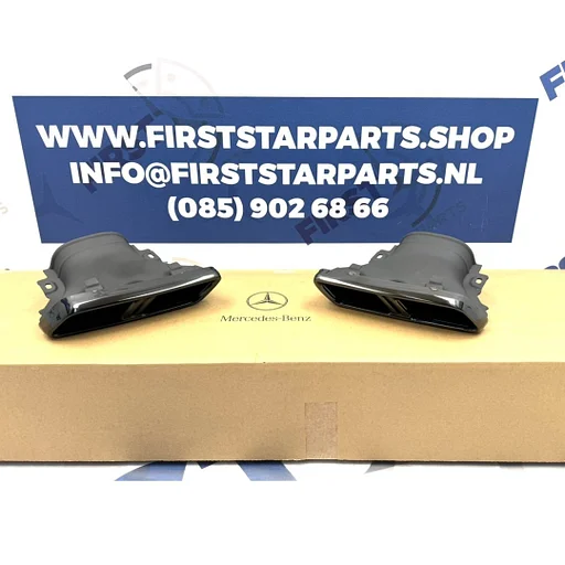 E63 E63s UITLAAT SIERSTUKKEN SET voor Mercedes E KLASSE 63 AMG 2016-2021 LINKS / RECHTS EKLASSE ZWART