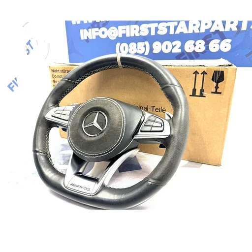 GLE63 AMG Stuur + Airbag GLE63 GLE63s LANE ASSIST W166 C292 HALF ALCANTARA Origineel Mercedes GLE Klasse 2015-2019