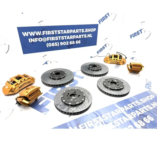 C63 E63 CLS63 GT63 S63 AMG Keramische Rem Set Remklauwen schijven A2314211512 A2314211612 A2314230612 A2314230712 ORIGINEEL MERCEDES KLAUWEN / SCHIJVEN / BLOKKEN COMPLEET