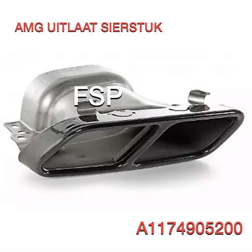 A1174905200 W176 A W117 CLA W156 GLA 45 AMG UITLAAT SIERSTUK LINKS / RECHTS Origineel Mercedes Night Pakket UITLAATSIERSTUK