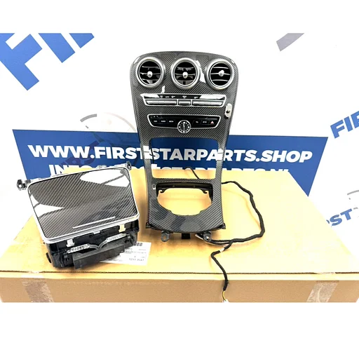 W205 W253 C63 GLC63 AMG CARBON MIDDENCONSOLE C63s GLC63s origineel MB A2056803801 63 Mercedes C Klasse A205 C205 W205 S205 X253 C253 2014-2018 A 205 680 38 01