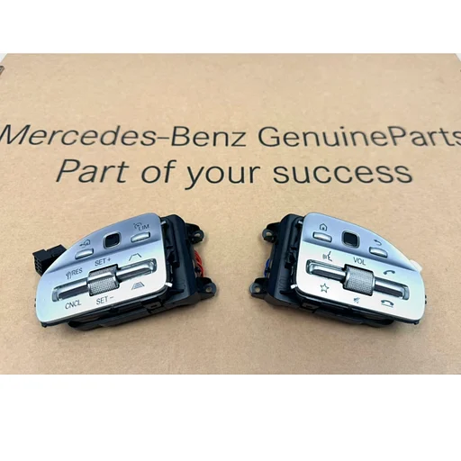 Mercedes STUUR KNOPPEN SET W177 W118 W247 H247 X247 W205 W213 W253 W167 W463 W447 W217 A0999050704 ADAPTIVE KNOP L/R diverse opties A45s CLA45s GLA45s C63s E63s GT63s G63s GTR GTS GT SL55 SL63 AMG STUURWIEL BUTTONS