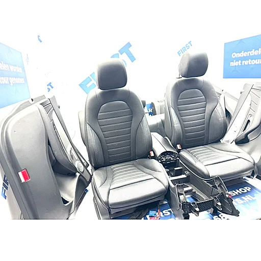 W253 GLC AMG STOELEN GLC43 GLC63 COMPLEET INTERIEUR ZWART LEER VERWARMD + VERKOELD GLC63s AMG Mercedes MEMORY BEKLEDING AMG origineel Voorstoelen + achterbank SET ZETELS SITZE SEATS BURMESTER C253 X253