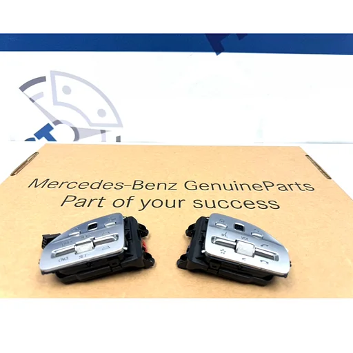 Mercedes STUUR KNOPPEN SET W177 W118 W247 H247 X247 W205 W213 W253 W167 W463 W447 W217 A0999050704 ADAPTIVE KNOP L/R diverse opties A45s CLA45s GLA45s C63s E63s GT63s G63s GTR GTS GT SL55 SL63 AMG STUURWIEL BUTTONS
