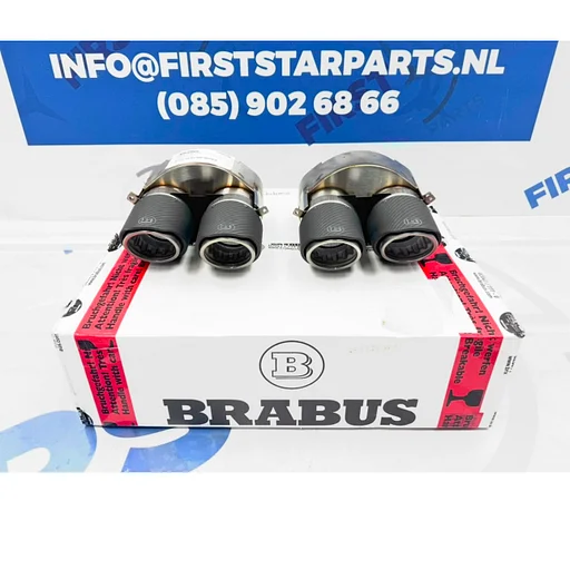 BRABUS 63 AMG SIERSTUKKEN SET ORIGINEEL CARBON C63 E63 GLC63 GLE63 G63 GT63 CLS63 GLS63 S63 GTR ORIGINEEL Mercedes W206 W257 W213 W214 W253 W167 W290 W463 W223 AMG BRABUS AUSPUFF SET LINKS+RECHTS GT63 GLS63 GLE63 GT63s GLE63s GLE63s