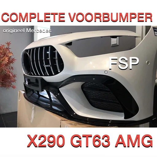 X290 W290 GT 63 S AMG VOORBUMPER COMPLEET WIT Mercedes 2018-2024 ORIGINEEL A2908850700 A2908856002