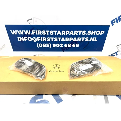 Mercedes C Klasse AMG LINE BUMPER ROOSTER C43 LINKS+RECHTS SET W205 S205 A205 C205 C63s VOORBUMPER GRILLE origineel Mercedes 2014-2019 PLASTIC ROOSTERS