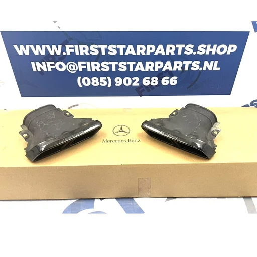 W213 S213 E63 AMG UITLAAT SIERSTUKKEN ZWART SET origineel Mercedes E Klasse 2019-2021 Night Pakket E63s AMG AUSPUFF SET