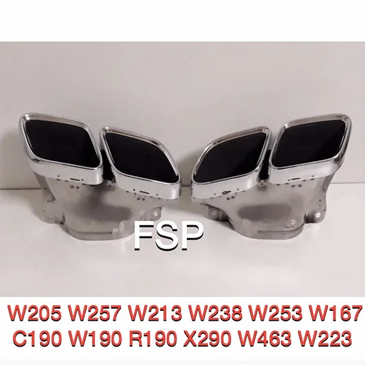 W205 C63S AMG FACELIFT UITLAAT SIERSTUKKEN CHROOM origineel C Klasse 2018-2021 63 AMG LINKS/RECHTS