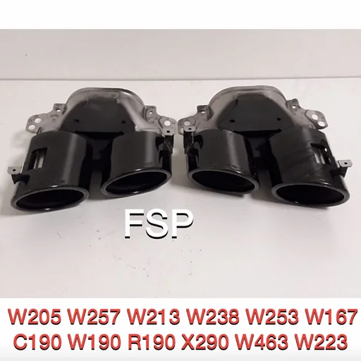W118 C118 X118 CLA45S AMG UITLAATSIERSTUKKEN ZWART CLA 45 origineel Mercedes 2018-2021 SET