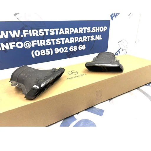 W213 S213 E63 AMG UITLAAT SIERSTUKKEN ZWART SET origineel Mercedes E Klasse 2019-2021 Night Pakket E63s AMG AUSPUFF SET
