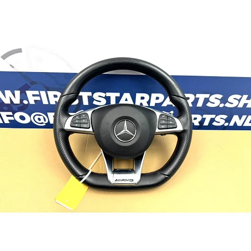 AMG STUUR 2018 C GLC KLASSE W205 W253 C253 origineel Mercedes + AIRBAG zwarte / rode stik
