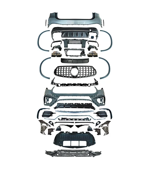 X254 GLC AMG LOOK BODYKIT VOORBUMPER + ACHTERBUMPER GLC43 BUMPER PACK 2023-2026 (NIET ORIGINEEL MB) FRONTBUMPER + REARBUMPER W254 GLC43