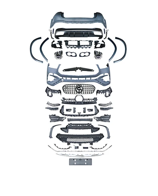 W167 GLE FACELIFT AMG LOOK VOORBUMPER + ACHTERBUMPER SET GLE43 BUMPER PACK 2020-2026 (NIET ORIGINEEL MB) FRONTBUMPER + REARBUMPER GLE53 V167 C167 SUV + COUPE PAKKET MOPF