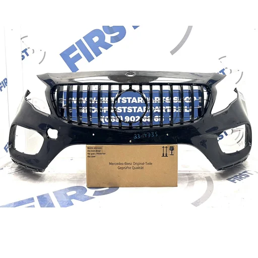 W156 BUMPER + GT GRIL FACELIFT GLA AMG VOORBUMPER ZWART WIT ROOD GRIJS ZILVER BLAUW 2013-2019 ORIGINEEL A1568800401 + GT PANAMERICANA GRIL