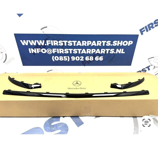 W253 GLC AMG VOORBUMPER ONDERLIP SIERLIJSTEN SET ZWART Mercedes GLC Klasse 2016-2019 NIGHT PAKKET X253 C253 A2538852600 A2538852700 A2538852800 GLC43