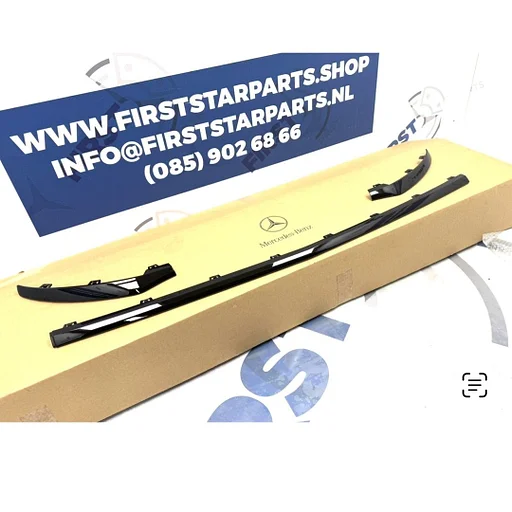 W253 GLC AMG VOORBUMPER ONDERLIP SIERLIJSTEN SET ZWART Mercedes GLC Klasse 2016-2019 NIGHT PAKKET X253 C253 A2538852600 A2538852700 A2538852800 GLC43