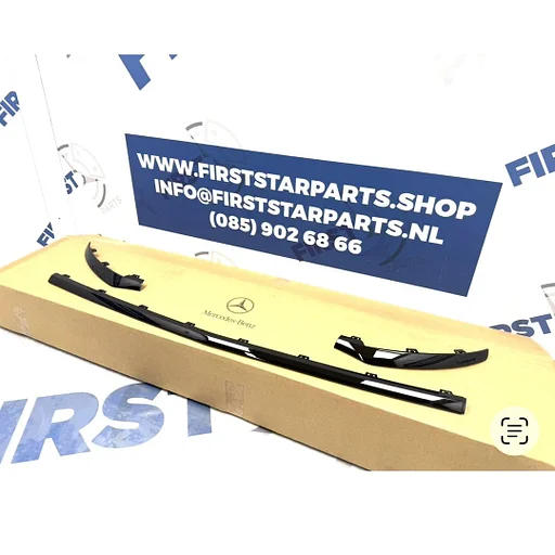 W253 GLC AMG VOORBUMPER ONDERLIP SIERLIJSTEN SET ZWART Mercedes GLC Klasse 2016-2019 NIGHT PAKKET X253 C253 A2538852600 A2538852700 A2538852800 GLC43