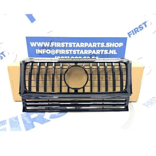 W463 W464 G KLASSE AMG BUMPER GRIL ZWART CHROOM AMG 63 LINE G WAGON G63 / G55 STYLE GRILLE PANAMERICANA