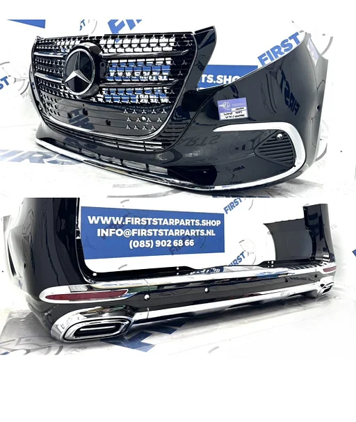 W447 V KLASSE FACELIFT 2026 PAKKET COMPLEET ZWART GRIJS WIT PDC VOORBUMPER + ACHTERBUMPER voor Mercedes 2023-2027 EXECUTIVE UMBAU STOSSTANGE VORNE + HINTERN VAUKLASSE / VITO VKLASSE 447 (GEEN AMG)